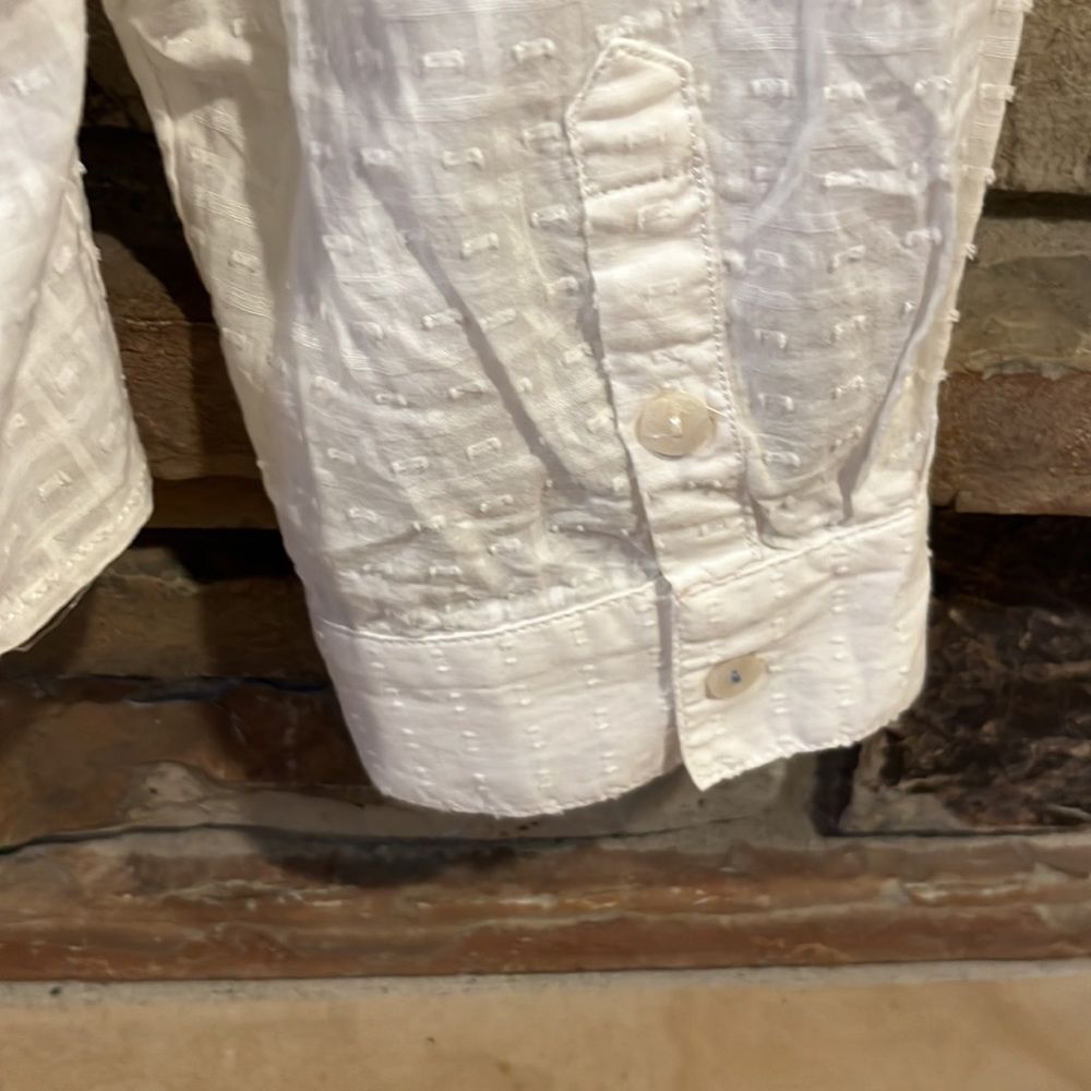 Anthropologie x Pilcro Swiss Dot and Lace Button Up Blouse - Picture 6 of 8